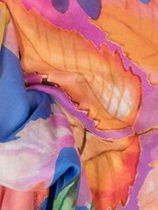 D'aniello floral-print modal-blend scarf - Roze