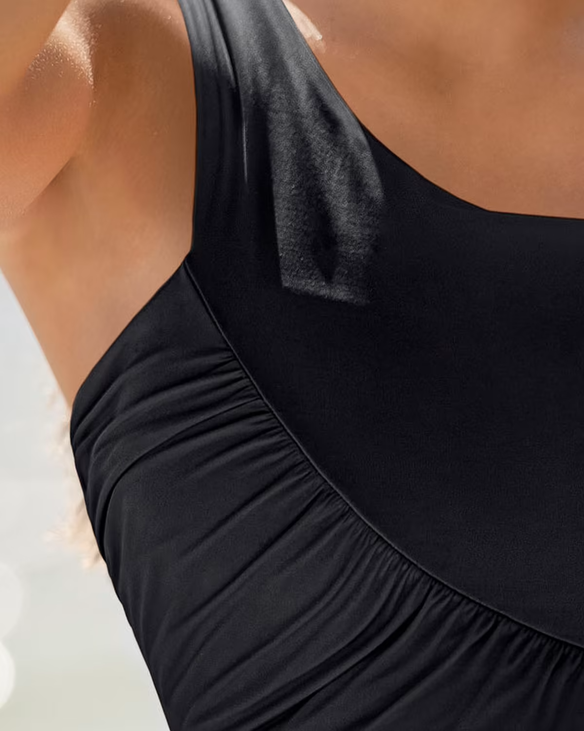 Leonisa Slimming Asymmetrical Swimsuit  | Black