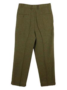 Needles Tucked jacquard tailored trousers - Groen