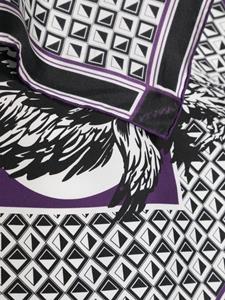 Lanvin x Future eagle-print silk scarf - Zwart