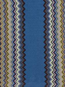 Missoni fringed zigzag-knit scarf - Blauw