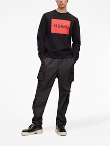 HUGO Sweater met logoprint - Zwart