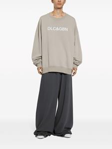 Dolce & Gabbana Sweater met ronde hals en logoprint - Beige