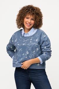 Ulla Popken Sweatshirt Sweatshirt Oversized kurz Rundhals Langarm
