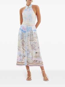 Rebecca Vallance Midi-jurk met grafische print - Blauw