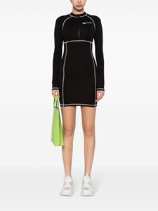 Karl Lagerfeld Jeans Jersey mini-jurk met geborduurd logo - Zwart