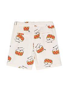 Bobo Choses Play The Drum cotton shorts - Wit