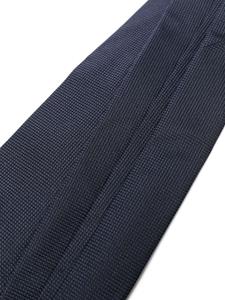 Zegna textured silk tie - Blauw