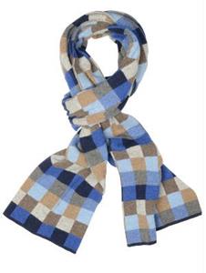 Profuomo Shawl scarf blue motif pp1s30009b/m