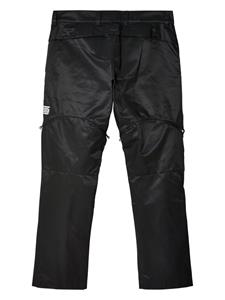Olly Shinder satin straight-leg trousers - Zwart