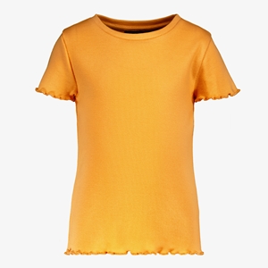 TwoDay basic meisjes rib T-shirt oranje