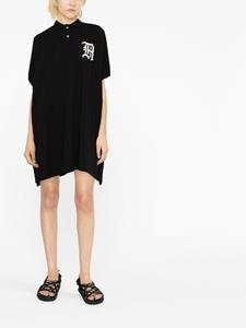 R13 Mini-jurk met logo applicatie - Zwart