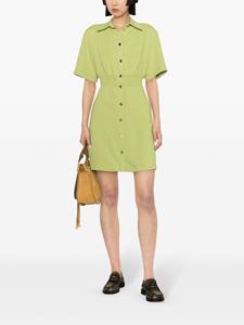 SANDRO Ella mini-jurk met elastische taille - Groen