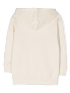 Gucci Kids Web-detailed cotton hoodie - Beige
