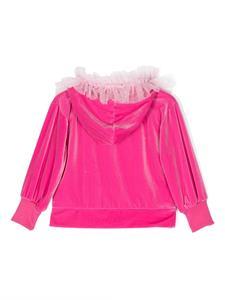 Monnalisa Fluwelen hoodie - Roze