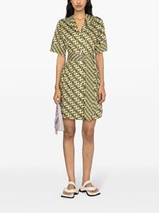 LIU JO geometric-print belted shirtdress - Groen