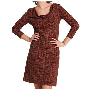 Tranquillo  Women's Kurzes Jersey-Kleid - Jurk, rood/bruin