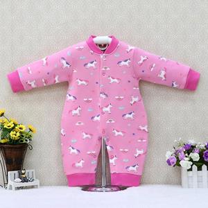 Little Q Newborn Girls Infant Clothing Thicken Snap Button Winter Spring One Piece Kid Long Sleeve Romper Baby Kidswear Aapparel