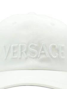 Versace Honkbalpet met logo-reliëf - Wit