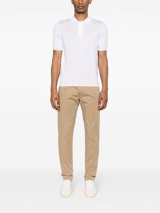 Canali cotton-blend knitted polo shirt - Wit