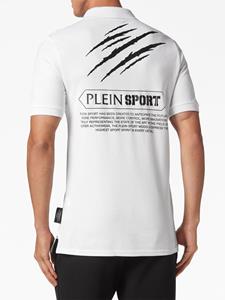 Plein Sport Poloshirt met logoprint - Wit