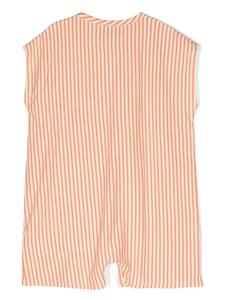 Bobo Choses logo-print striped playsuit - Oranje