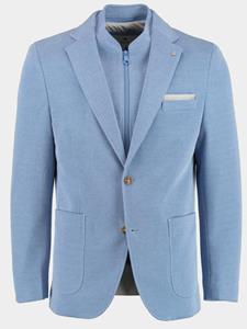 Bos Bright Blue Colbert d7,5 lommer jacket with inlay 241037lo45bo/210 light blue