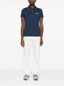 Moncler Poloshirt met logopatch - Blauw