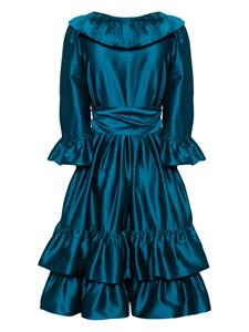Batsheva Midi-jurk verfraaid met strik - Blauw