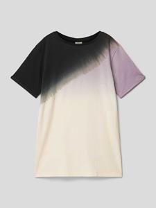 s.Oliver Kurzarmshirt T-Shirt im Colour Blocking Design Dip Dye