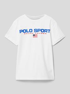 Polo Sport T-shirt in gemêleerde look