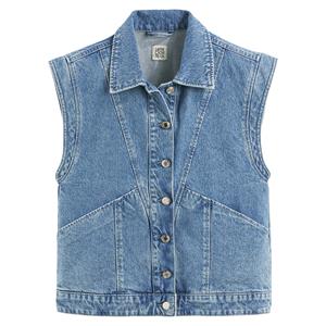 LA REDOUTE COLLECTIONS Mouwloos vest in denim