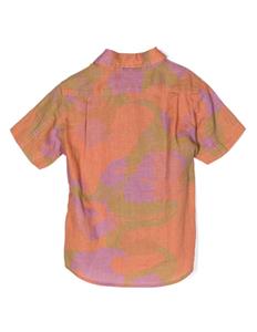 Stone Island Junior floral-print linen shirt - Oranje
