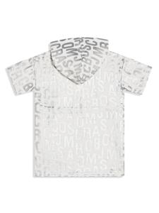 Marc Jacobs Kids metallic logo-print cotton T-shirt - Beige