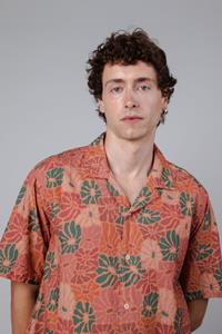 Brava Fabrics Herren vegan Shirt Frühling Aloha Orange & Staubiges Rosa
