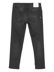 PT Torino tapered-leg distressed-effect jeans - Zwart