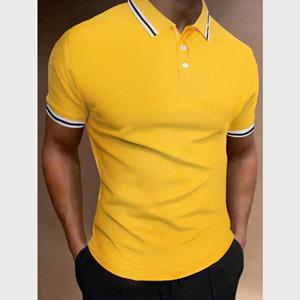 YuTong Fashion Mannen Zomer Mode Oversized Casual Pollo Shirt met korte mouw, Mannen Pure Color Business Revers Poloshirt.