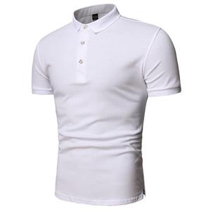 HerSight Summer Short Sleeve Polos Shirt Men Solid Casual Cotton Blends Polo Shirts Men Tops Fashion Men's Clothing