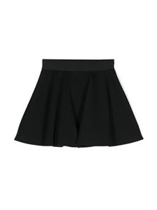 Dolce & Gabbana Kids logo-appliqué flared mini skirt - Zwart