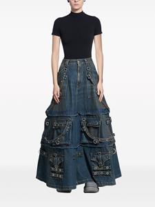 Balenciaga Denim maxi-rok - Blauw