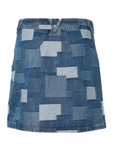 A.P.C. Mary-Jane patchwork miniskirt - Blauw