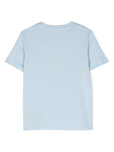Balmain Kids logo-print cotton T-shirt - Blauw