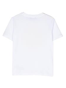 Balmain Kids rubberised-logo cotton T-shirt - Wit