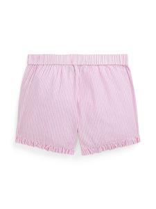Ralph Lauren Kids Gestreepte seersucker katoenen shorts - Roze