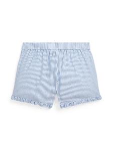 Ralph Lauren Kids Gestreepte seersucker katoenen shorts - Blauw