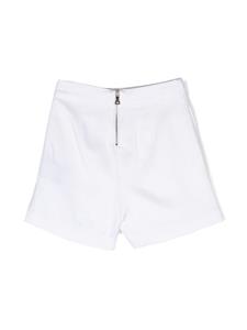 Balmain Kids asymmetric draped-panel shorts - Wit