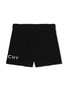 Givenchy Kids Badstof shorts met jacquard - Zwart