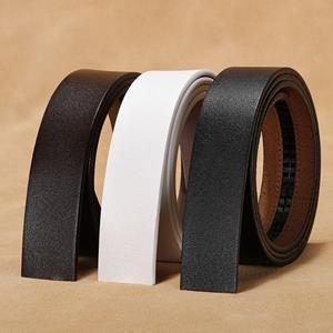GDhongsi Without Buckle Replacement 3.5cm Waistband Non-porous Girdle Genuine Leather Belt Classic Waistband