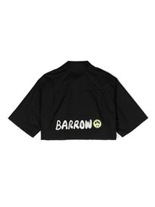 Barrow kids logo-print cotton shirt - Zwart