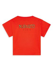 Kenzo Kids logo-print cotton T-shirt - Rood